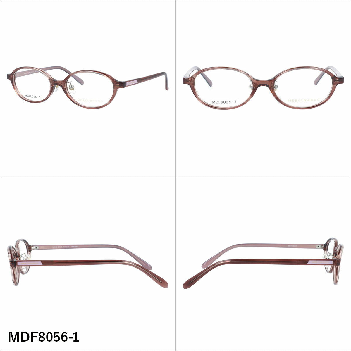 マーキュリーデュオ メガネフレーム 伊達メガネ アジアンフィット(フルフィット) 調整可能ノーズパッド(クリングス) MERCURYDUO MDF8056 51サイズ 全4カラー オーバル型 ユニセックス メンズ レディース
