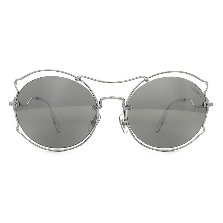 【国内正規品】ミュウミュウ サングラス ミラーレンズ miu miu MU50SS 1BC2B0 57サイズ オーバル型 レディース 女性用 UVカット 紫外線対策 UV対策 おしゃれ ギフト ラッピング無料
