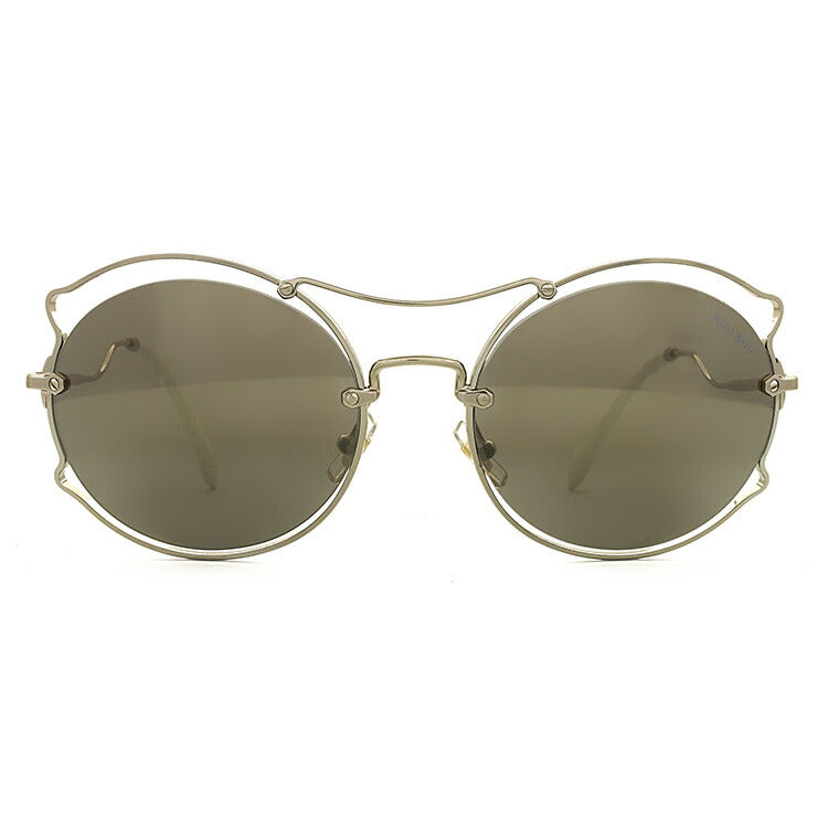 【国内正規品】ミュウミュウ サングラス ミラーレンズ miu miu MU50SS ZVN1C0 57サイズ オーバル型 レディース 女性用 UVカット 紫外線対策 UV対策 おしゃれ ギフト ラッピング無料