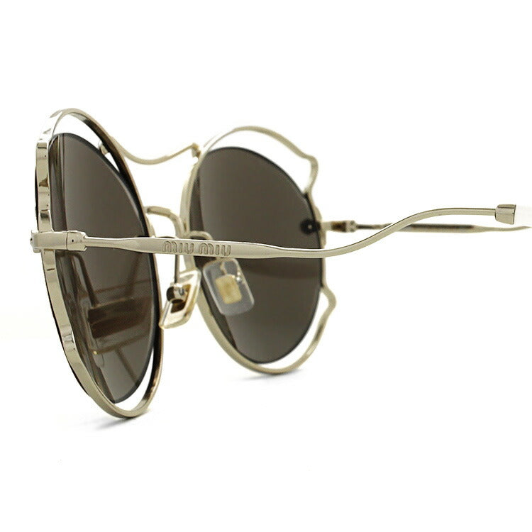 【国内正規品】ミュウミュウ サングラス ミラーレンズ miu miu MU50SS ZVN1C0 57サイズ オーバル型 レディース 女性用 UVカット 紫外線対策 UV対策 おしゃれ ギフト ラッピング無料