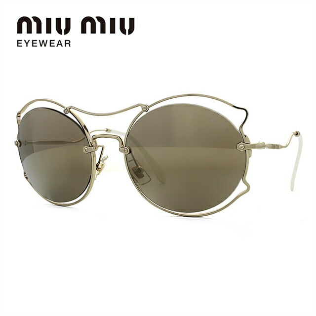 【国内正規品】ミュウミュウ サングラス ミラーレンズ miu miu MU50SS ZVN1C0 57サイズ オーバル型 レディース 女性用 UVカット 紫外線対策 UV対策 おしゃれ ギフト ラッピング無料