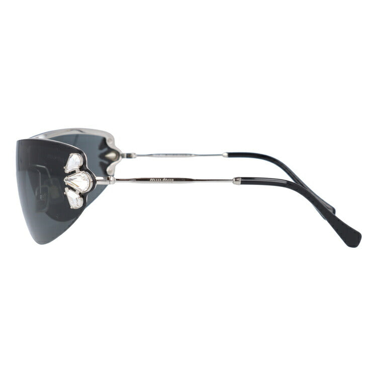 【国内正規品】ミュウミュウ サングラス miu miu MU66US 1BC1A1 -サイズ スポーツ ユニセックス メンズ レディース 一枚レンズ ビジュー ラッピング無料