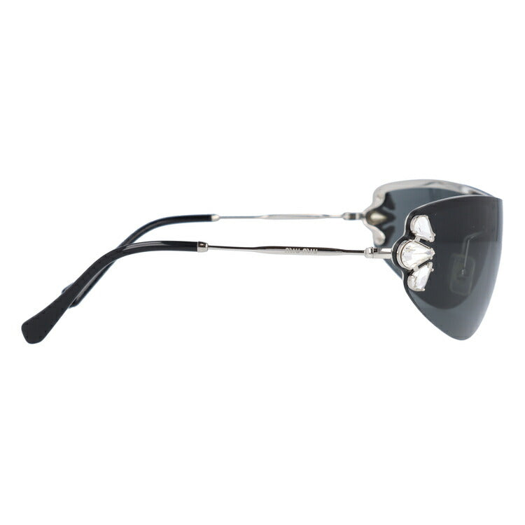 【国内正規品】ミュウミュウ サングラス miu miu MU66US 1BC1A1 -サイズ スポーツ ユニセックス メンズ レディース 一枚レンズ ビジュー ラッピング無料