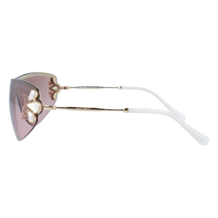 【国内正規品】ミュウミュウ サングラス ミラーレンズ miu miu MU66US ZVN7L1 -サイズ スポーツ ユニセックス メンズ レディース 一枚レンズ ビジュー ラッピング無料