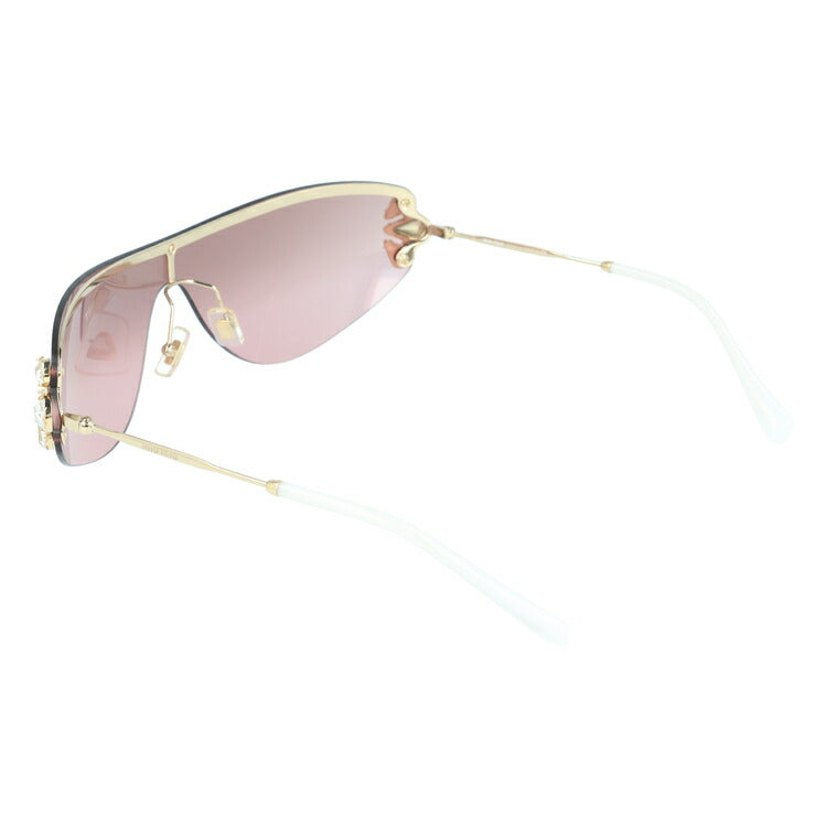 【国内正規品】ミュウミュウ サングラス ミラーレンズ miu miu MU66US ZVN7L1 -サイズ スポーツ ユニセックス メンズ レディース 一枚レンズ ビジュー ラッピング無料