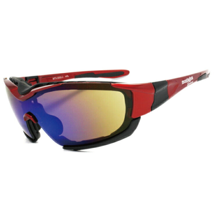 モンターニャ サングラス ミラーレンズ アジアンフィット(フレキシブルノーズバッド) montagna MTS5002 全2カラー 130サイズ(スポンジ・ベルト付き) スポーツ メンズ レディース UVカット 紫外線 ラッピング無料