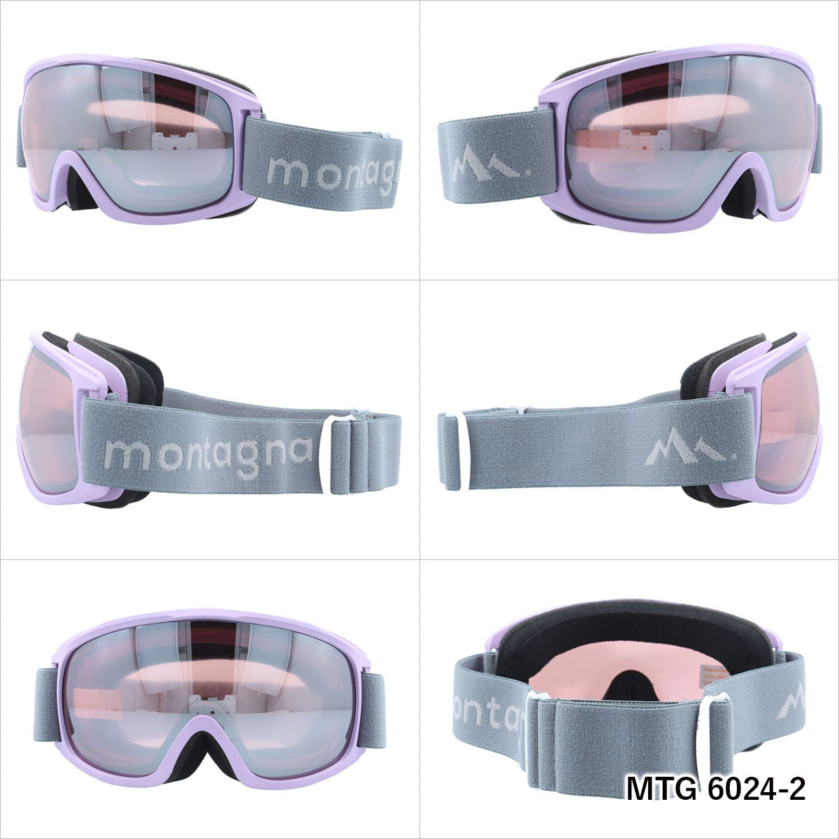 モンターニャ ゴーグル ミラーレンズ アジアンフィット montagna MTG 6024 メンズ レディース スキー スノーボード ウィンタースポーツ 曇り防止 球面レンズ ダブルレンズ 眼鏡対応