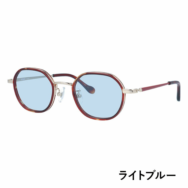 【選べる15色 ライトカラーレンズ】ムーミン サングラス MOOMIN MU-007 RDDM 46 ボストン型 リトルミイ 調整可能ノーズパッド(クリングス) 多角形 ヘキサゴンフレーム UVカット 度なし ユニセックス