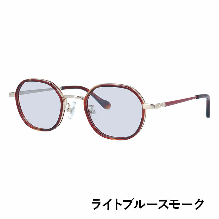 【選べる15色 ライトカラーレンズ】ムーミン サングラス MOOMIN MU-007 RDDM 46 ボストン型 リトルミイ 調整可能ノーズパッド(クリングス) 多角形 ヘキサゴンフレーム UVカット 度なし ユニセックス
