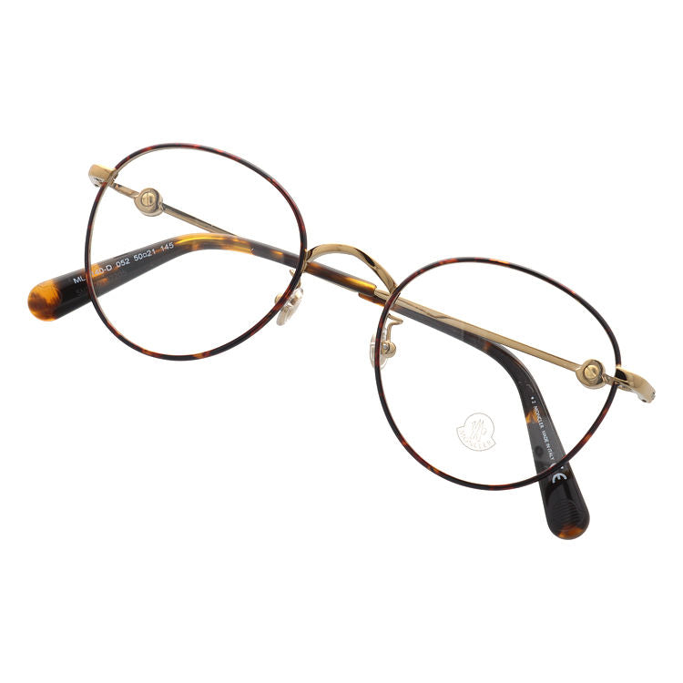 【選べるレンズ15色】モンクレール メガネフレーム 伊達メガネ アジアンフィット MONCLER ML5140-D 052 50サイズ ラウンド型 ユニセックス メンズ レディース