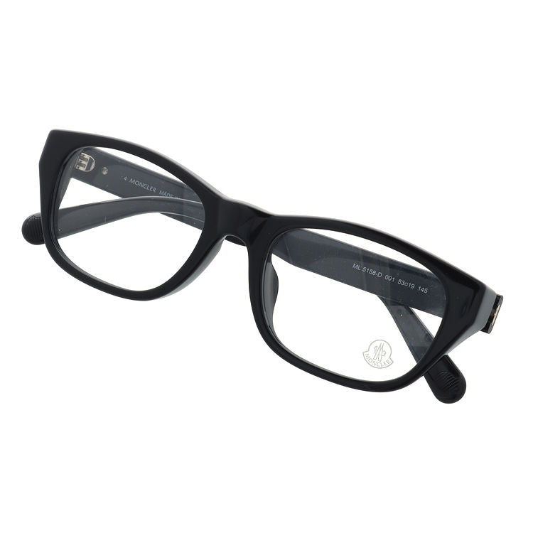 【選べるレンズ15色】モンクレール メガネフレーム 伊達メガネ アジアンフィット MONCLER ML5158-D 001 53サイズ スクエア型 ユニセックス メンズ レディース