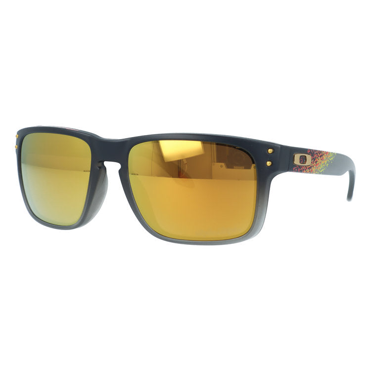 オークリー サングラス ホルブルック 偏光 プリズム ミラーレンズ ハイブリッジフィット OAKLEY HOLBROOK OO9102-AH55 57サイズ Troy Lee Designs トロイリーデザインズ スクエア型 レギュラーフィット 乱反射をカット ユニセックス メンズ レディース