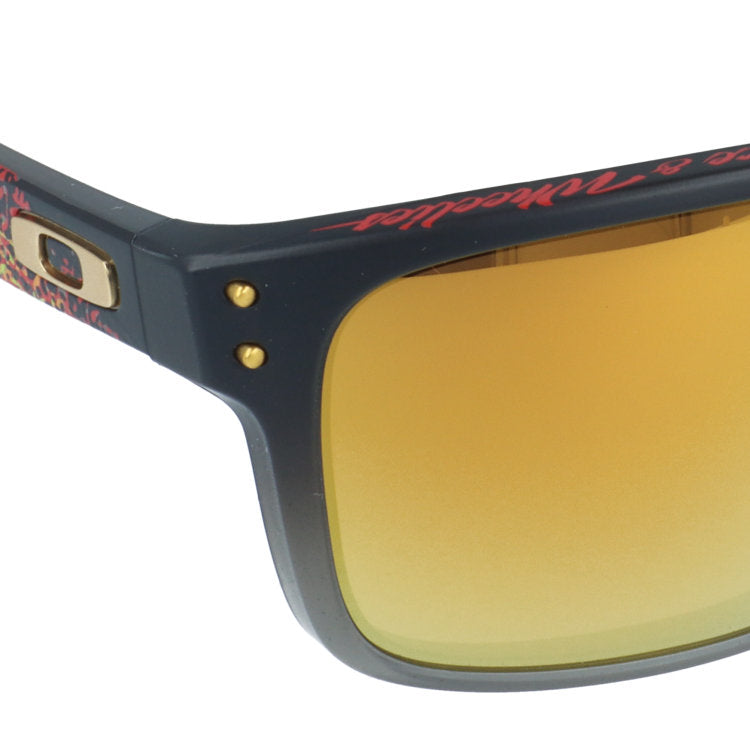 オークリー サングラス ホルブルック 偏光 プリズム ミラーレンズ ハイブリッジフィット OAKLEY HOLBROOK OO9102-AH55 57サイズ Troy Lee Designs トロイリーデザインズ スクエア型 レギュラーフィット 乱反射をカット ユニセックス メンズ レディース