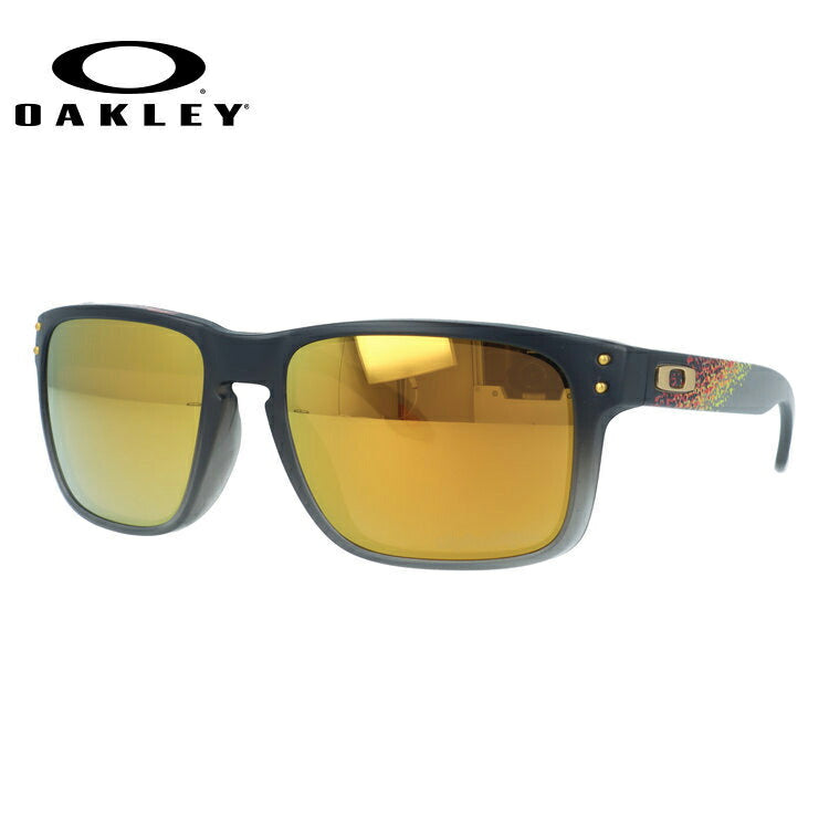 オークリー サングラス ホルブルック 偏光 プリズム ミラーレンズ ハイブリッジフィット OAKLEY HOLBROOK OO9102-AH55 57サイズ Troy Lee Designs トロイリーデザインズ スクエア型 レギュラーフィット 乱反射をカット ユニセックス メンズ レディース