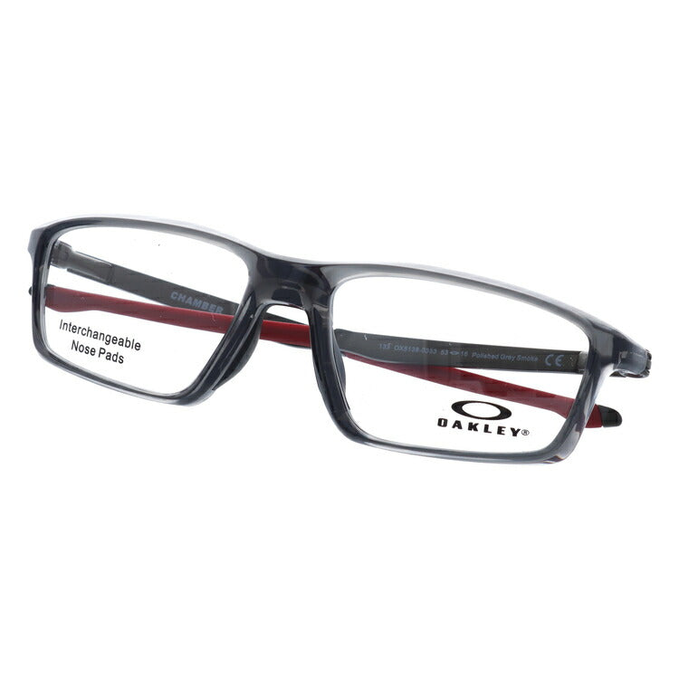 オークリー 眼鏡 フレーム OAKLEY メガネ CHAMBER チェンバー OX8138-0353 53 TrueBridge(4種ノーズパッド付) スクエア型 スポーツ メンズ レディース 度付き 度なし 伊達 ダテ めがね 老眼鏡 サングラス ラッピング無料
