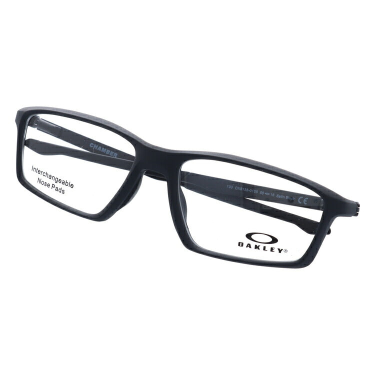 オークリー 眼鏡 フレーム OAKLEY メガネ CHAMBER チェンバー OX8138-0155 55 TrueBridge(4種ノーズパッド付) スクエア型 スポーツ メンズ レディース 度付き 度なし 伊達 ダテ めがね 老眼鏡 サングラス ラッピング無料