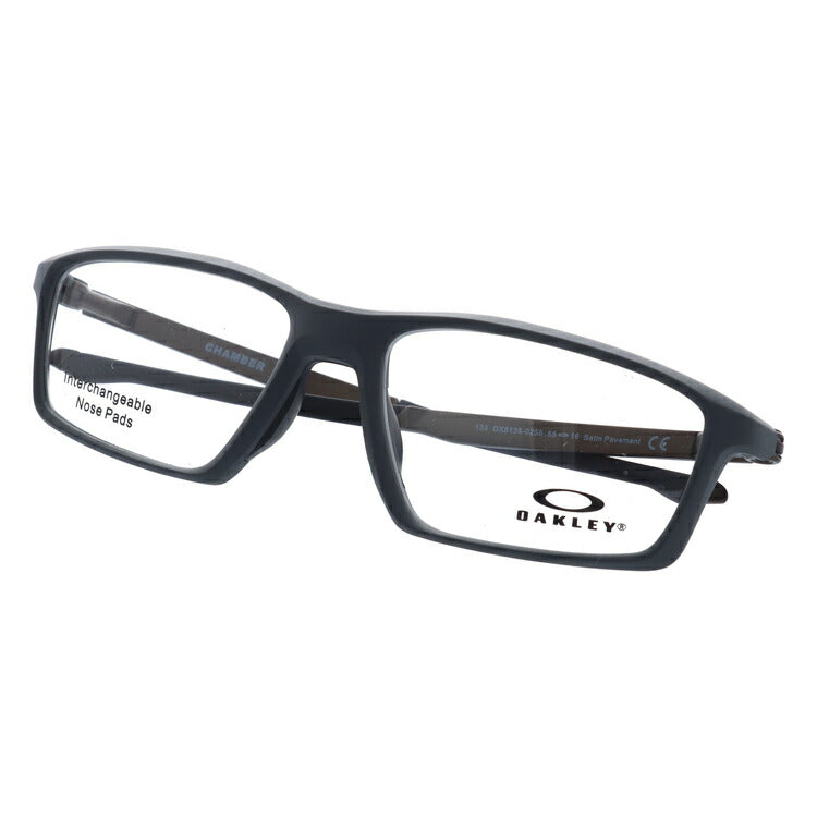 オークリー 眼鏡 フレーム OAKLEY メガネ CHAMBER チェンバー OX8138-0255 55 TrueBridge(4種ノーズパッド付) スクエア型 スポーツ メンズ レディース 度付き 度なし 伊達 ダテ めがね 老眼鏡 サングラス ラッピング無料