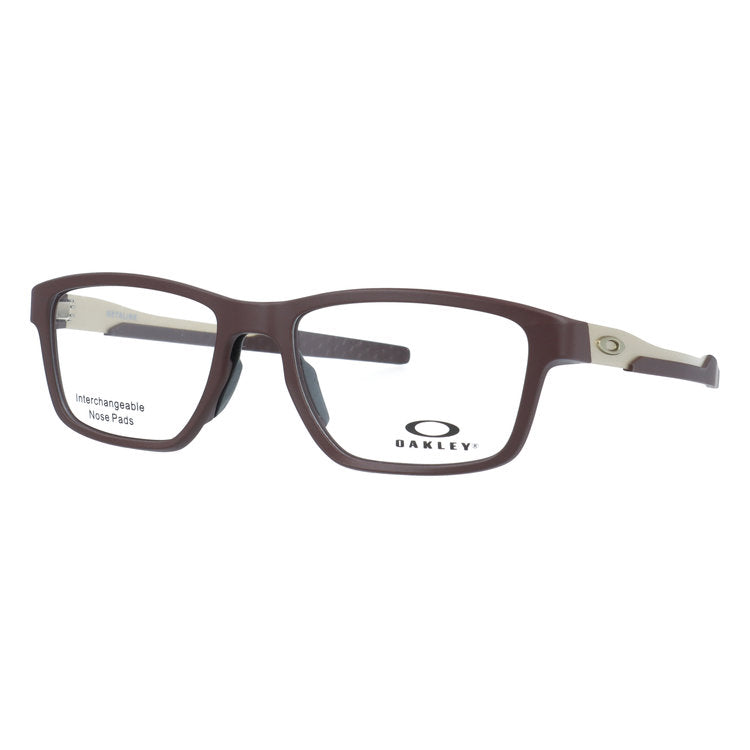 【選べる15色 ライトカラーレンズ】オークリー メガネフレーム メタリンク 伊達メガネ アジアンフィット OAKLEY METALINK OX8153-1453 53サイズ スクエア型 ユニセックス メンズ レディース【海外正規品】