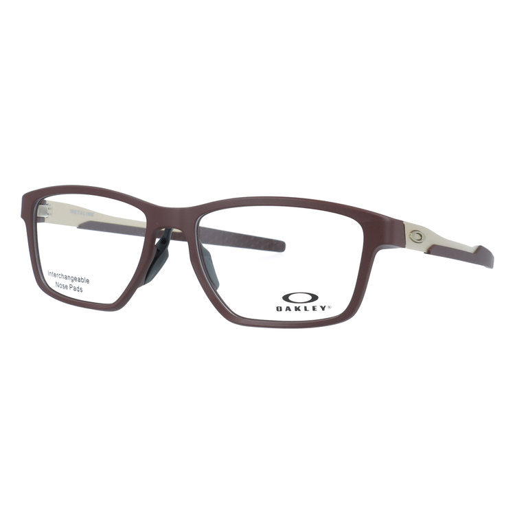 【選べる15色 ライトカラーレンズ】オークリー メガネフレーム メタリンク 伊達メガネ アジアンフィット OAKLEY METALINK OX8153-1457 57サイズ スクエア型 ユニセックス メンズ レディース【海外正規品】