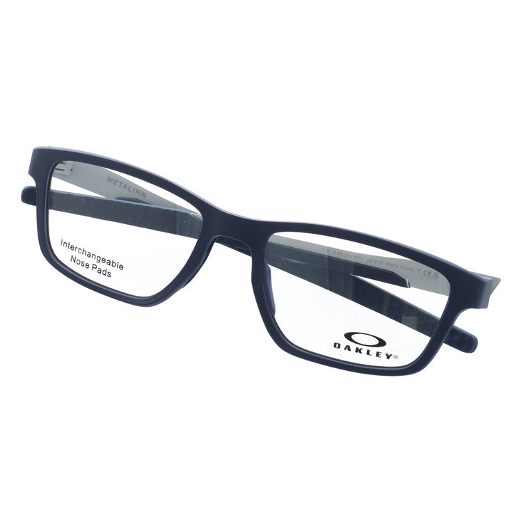 【選べる15色 ライトカラーレンズ】オークリー メガネフレーム メタリンク 伊達メガネ アジアンフィット OAKLEY METALINK OX8153-1653 53サイズ スクエア型 ユニセックス メンズ レディース【海外正規品】