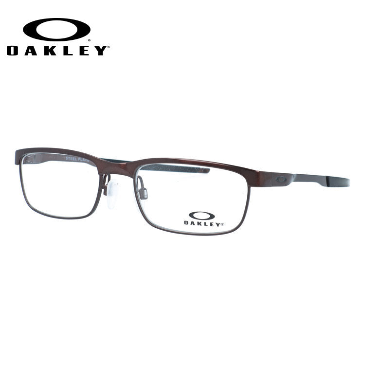 【訳あり・店頭展示品/外箱なし】 オークリー メガネフレーム スチールプレート 伊達メガネ OAKLEY STEEL PLATE OX3222-0852 52サイズ スクエア型 アウトレット品 バネ丁番で着脱スムーズ ユニセックス メンズ レディース