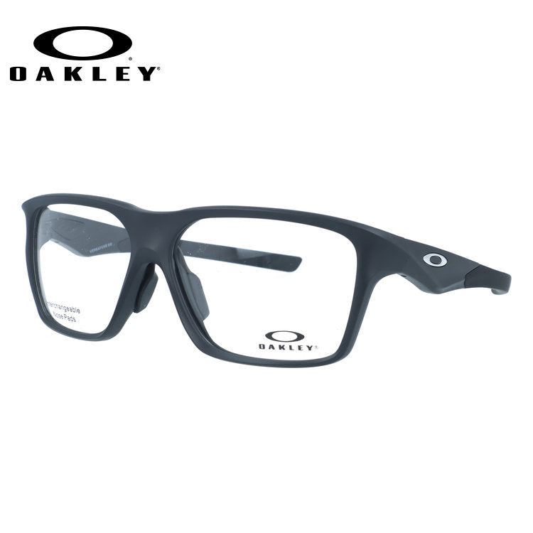 オークリー メガネフレーム ヴァーサフューズSQ 伊達メガネ ユニバーサルフィット OAKLEY VERSAFUSE SQ OX8201-0158 58サイズ スクエア型 交換パーツ付 ユニセックス メンズ レディース 大きめ 黒縁 クロブチ