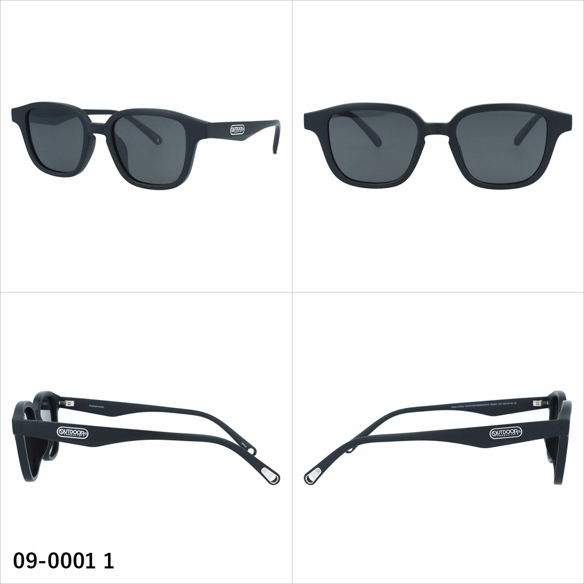 アウトドア サングラス 偏光サングラス アジアンフィット OUTDOOR 09-0001 50サイズ 全3カラー ウェリントン型 ストラップホルダーあり ストラップ付き ユニセックス メンズ レディース
