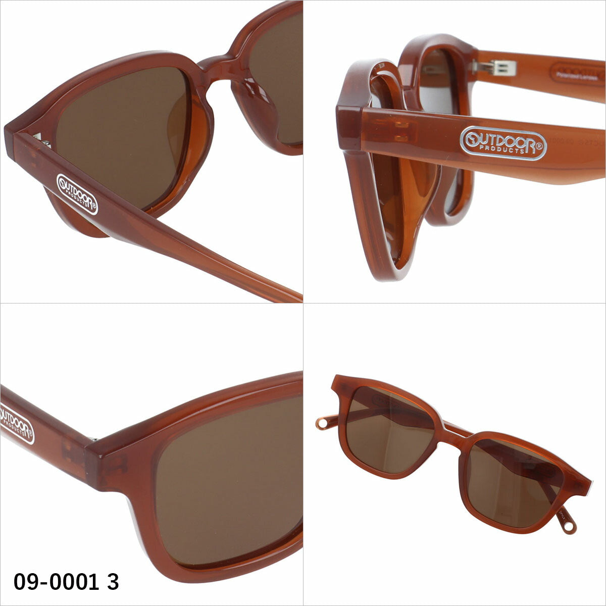 アウトドア サングラス 偏光サングラス アジアンフィット OUTDOOR 09-0001 50サイズ 全3カラー ウェリントン型 ストラップホルダーあり ストラップ付き ユニセックス メンズ レディース