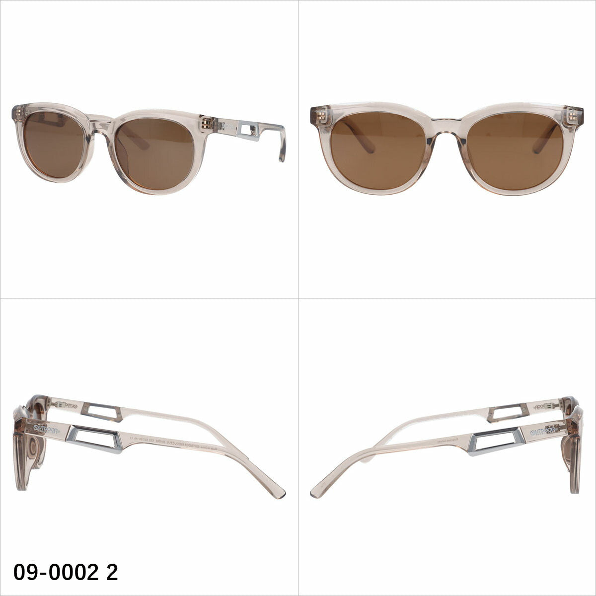 アウトドア サングラス 偏光サングラス アジアンフィット OUTDOOR 09-0002 52サイズ 全3カラー ボストン型 ストラップホルダーあり ストラップ付き ユニセックス メンズ レディース