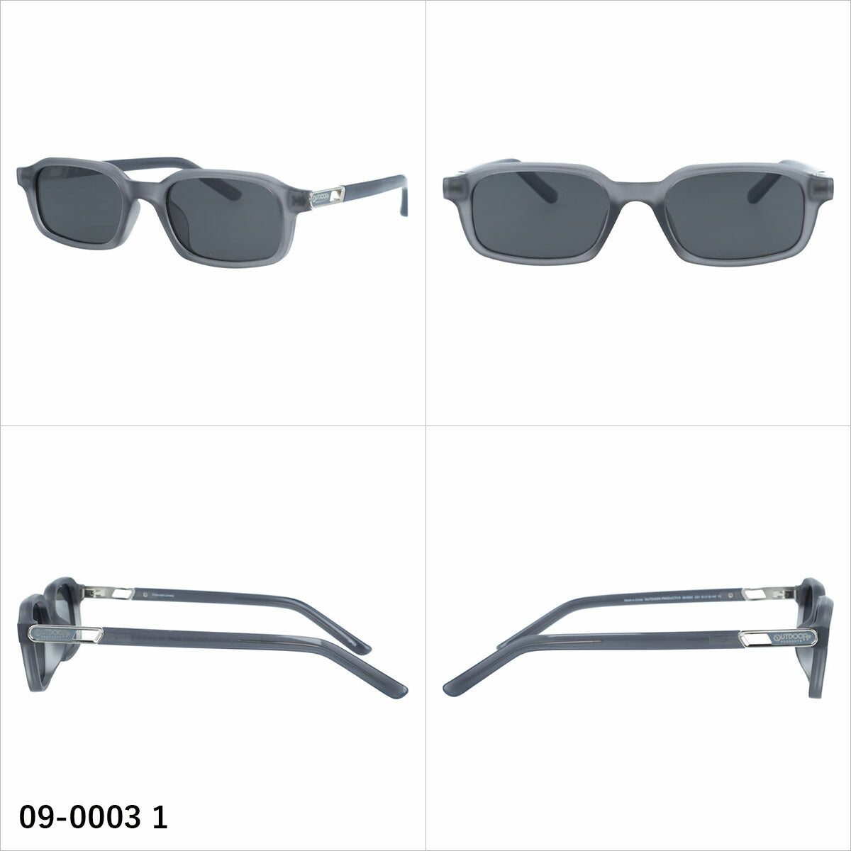 アウトドア サングラス 偏光サングラス アジアンフィット OUTDOOR 09-0003 51サイズ 全2カラー スクエア型 ストラップホルダーあり ストラップ付き ユニセックス メンズ レディース