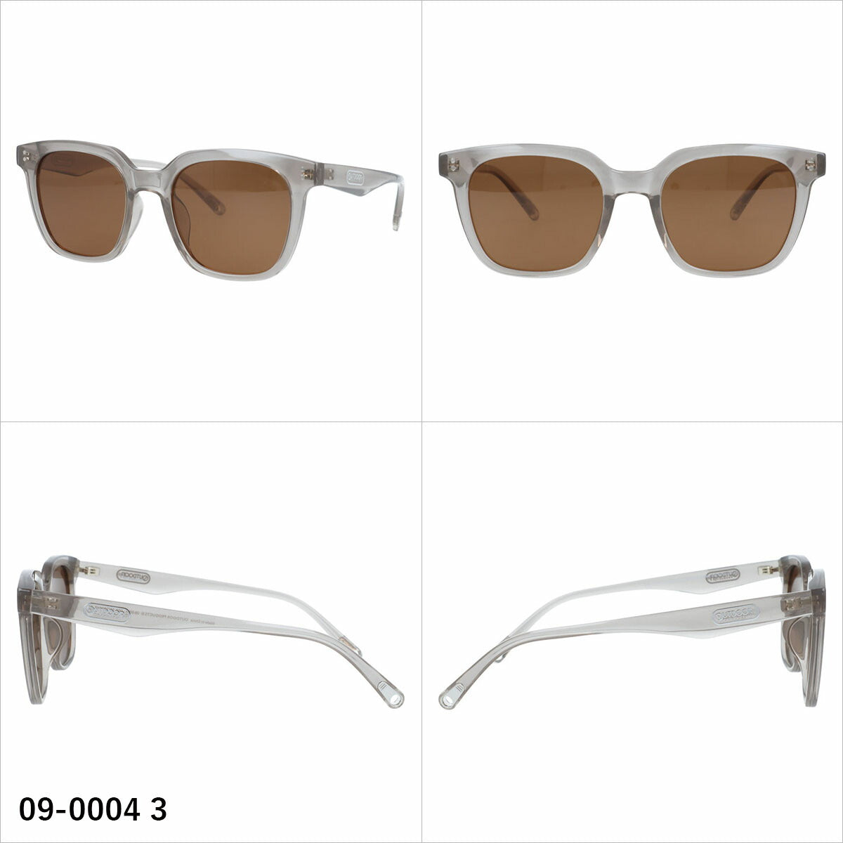 アウトドア サングラス 偏光サングラス アジアンフィット OUTDOOR 09-0004 54サイズ 全3カラー ウェリントン型 ストラップホルダーあり ストラップ付き ユニセックス メンズ レディース