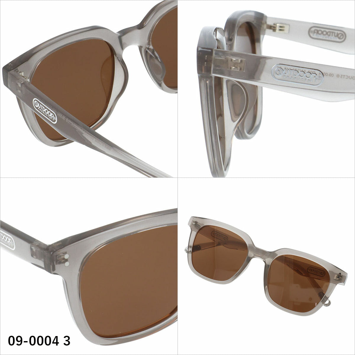 アウトドア サングラス 偏光サングラス アジアンフィット OUTDOOR 09-0004 54サイズ 全3カラー ウェリントン型 ストラップホルダーあり ストラップ付き ユニセックス メンズ レディース