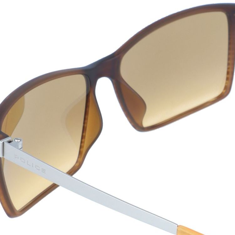 【国内正規品】ポリス サングラス ミラーレンズ レギュラーフィット POLICE LOOK BLACK 3 S1957M D83M 58サイズ スクエア ユニセックス メンズ レディース イタリア製