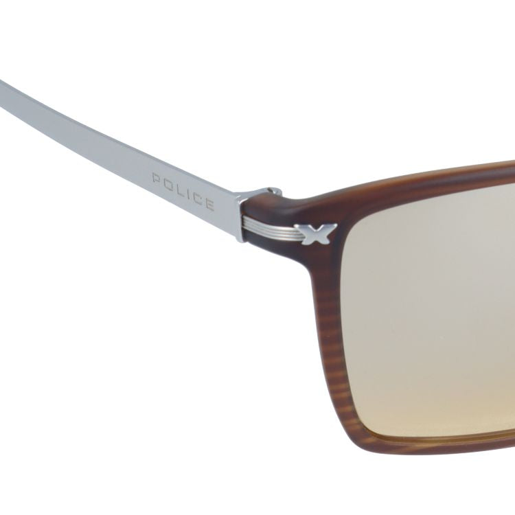【国内正規品】ポリス サングラス ミラーレンズ レギュラーフィット POLICE LOOK BLACK 3 S1957M D83M 58サイズ スクエア ユニセックス メンズ レディース イタリア製