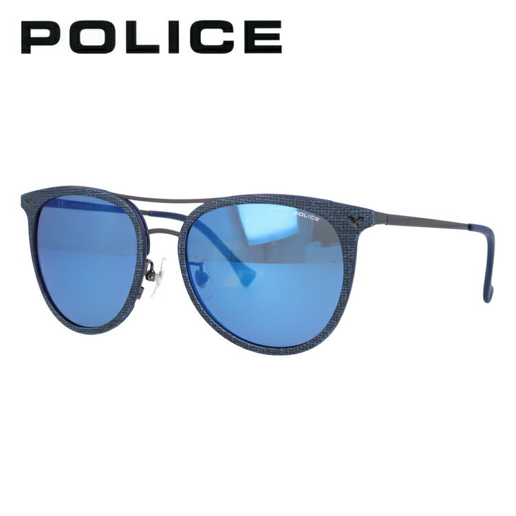 【訳あり】ポリス サングラス ティアドロップ型 ミラーレンズ POLICE SPL153I AG2X 54サイズ ユニセックス メンズ レディース アウトドア ドライブ UVカット 紫外線 プレゼント
