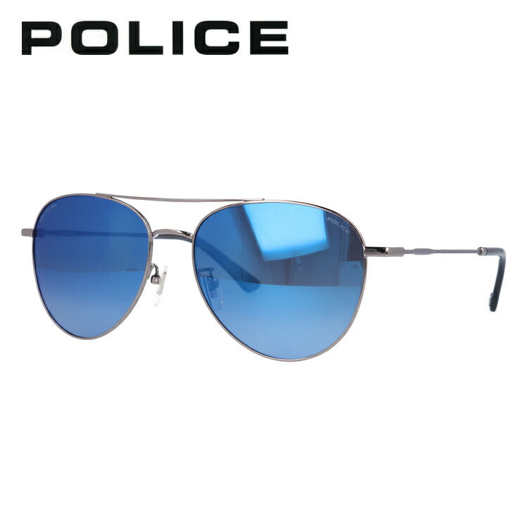 【訳あり】ポリス 偏光サングラス ミラーレンズ POLICE SPL981I 509B 59サイズ ティアドロップ(ダブルブリッジ) メンズ 釣り ドライブ メンズ モデル UVカット 【国内正規品】 ラッピング無料