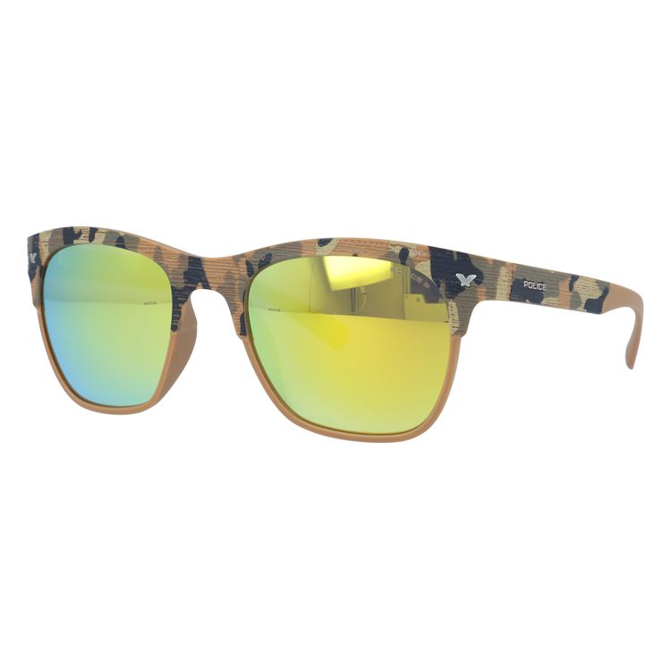 【国内正規品】ポリス サングラス ゲーム2 偏光サングラス ミラーレンズ レギュラーフィット POLICE GAME2 S1950M GEGJ 53サイズ ウェリントン ユニセックス メンズ レディース
