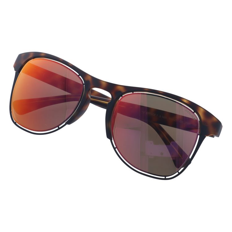 【国内正規品】ポリス サングラス オフサイド1 ミラーレンズ レギュラーフィット POLICE OFFSIDE1 S1954M 738R 51サイズ ウェリントン ユニセックス メンズ レディース