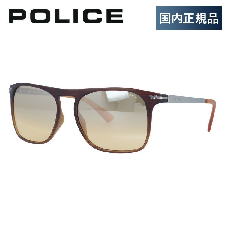 【国内正規品】ポリス サングラス ルックバック2 ミラーレンズ レギュラーフィット POLICE LOOK BACK2 S1956M D83M 54サイズ ウェリントン ユニセックス メンズ レディース