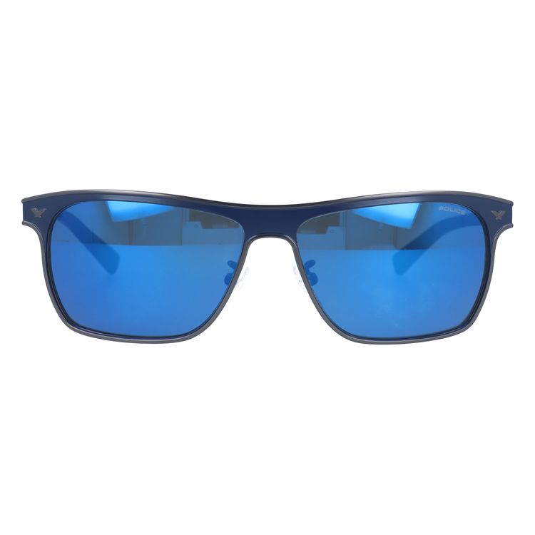 【国内正規品】ポリス サングラス ミラーレンズ POLICE HISTORY 1 S8948M SNFB 58サイズ スクエア ユニセックス メンズ レディース イタリア製