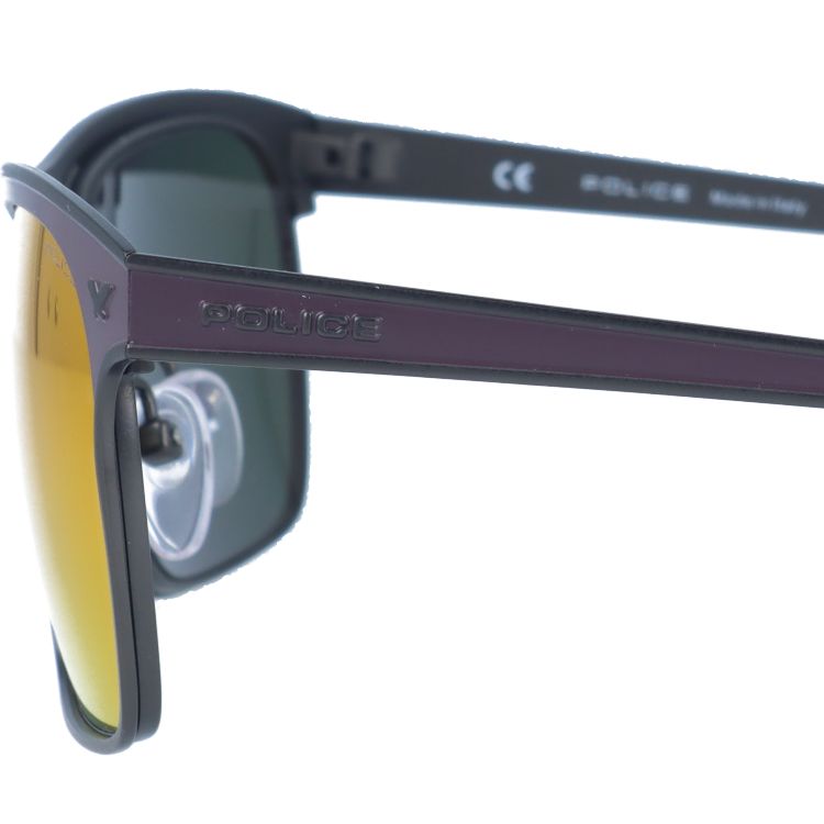 【国内正規品】ポリス サングラス ミラーレンズ POLICE HISTORY 1 S8948M S69R 58サイズ スクエア ユニセックス メンズ レディース イタリア製