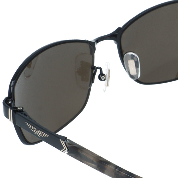 ポリス サングラス 偏光サングラス アジアンフィット(フルフィット) 調整可能ノーズパッド(クリングス) POLICE SPLQ04J 530P 60サイズ スクエア型 ポラライズド 反射光を抑えて眩しさ軽減 くっきりコントラスト ユニセックス メンズ レディース