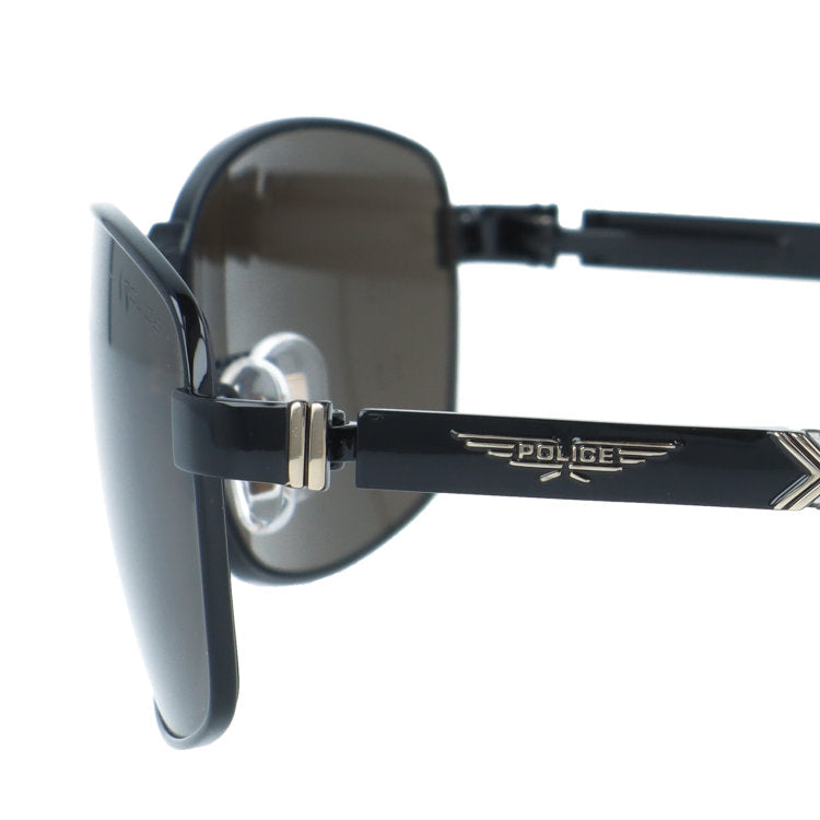 ポリス サングラス 偏光サングラス アジアンフィット(フルフィット) 調整可能ノーズパッド(クリングス) POLICE SPLQ04J 530P 60サイズ スクエア型 ポラライズド 反射光を抑えて眩しさ軽減 くっきりコントラスト ユニセックス メンズ レディース