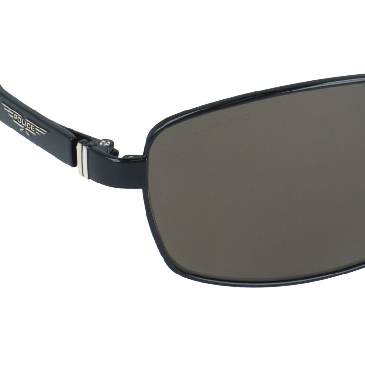 ポリス サングラス 偏光サングラス アジアンフィット(フルフィット) 調整可能ノーズパッド(クリングス) POLICE SPLQ04J 530P 60サイズ スクエア型 ポラライズド 反射光を抑えて眩しさ軽減 くっきりコントラスト ユニセックス メンズ レディース