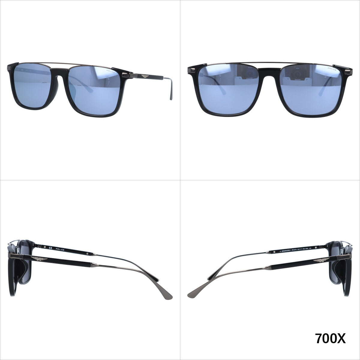【訳あり】【国内正規品】ポリス サングラス ミラーレンズ アジアンフィット POLICE SPLA37J 全2カラー 56サイズ スクエア(ダブルブリッジ) ユニセックス メンズ レディース ラッピング無料