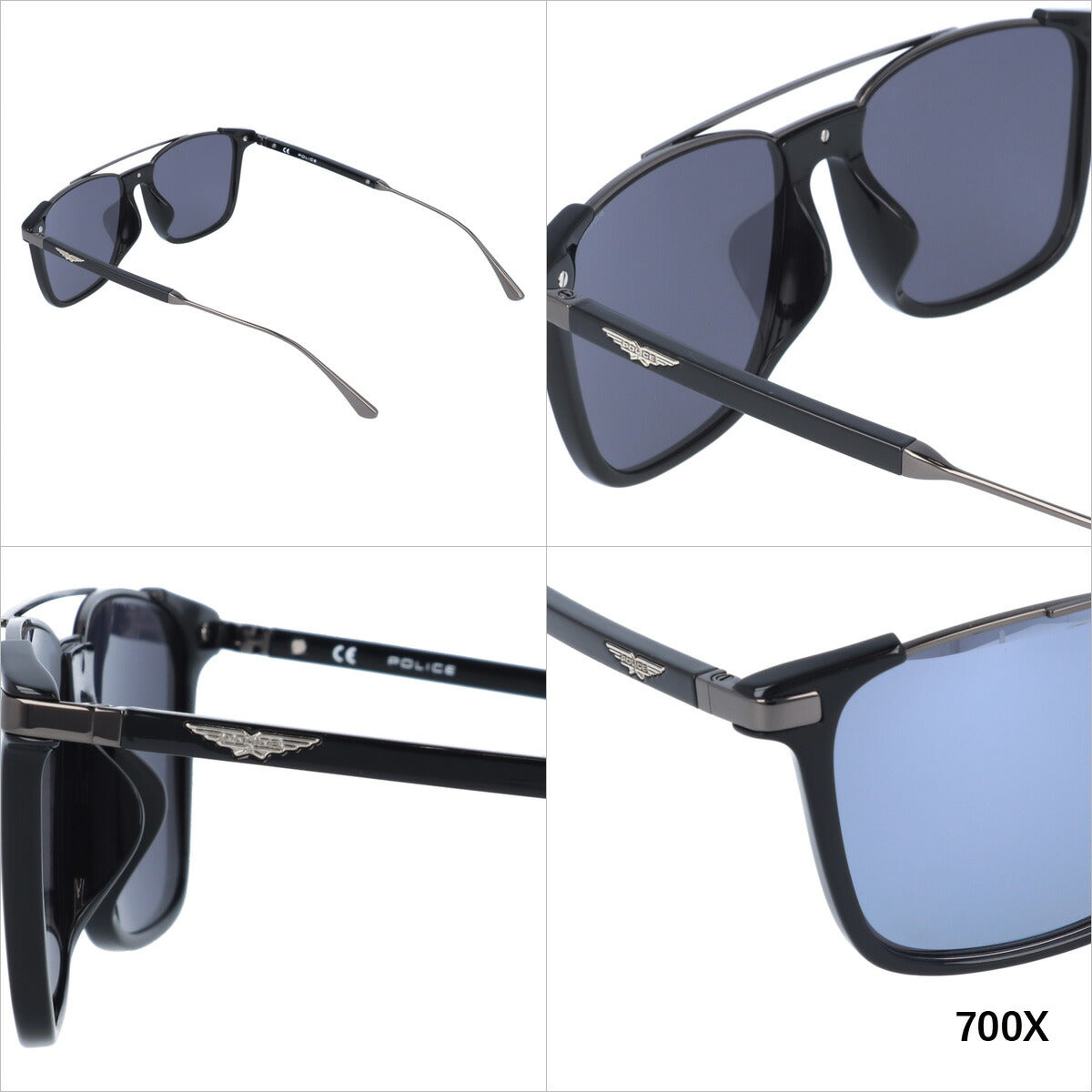 【訳あり】【国内正規品】ポリス サングラス ミラーレンズ アジアンフィット POLICE SPLA37J 全2カラー 56サイズ スクエア(ダブルブリッジ) ユニセックス メンズ レディース ラッピング無料