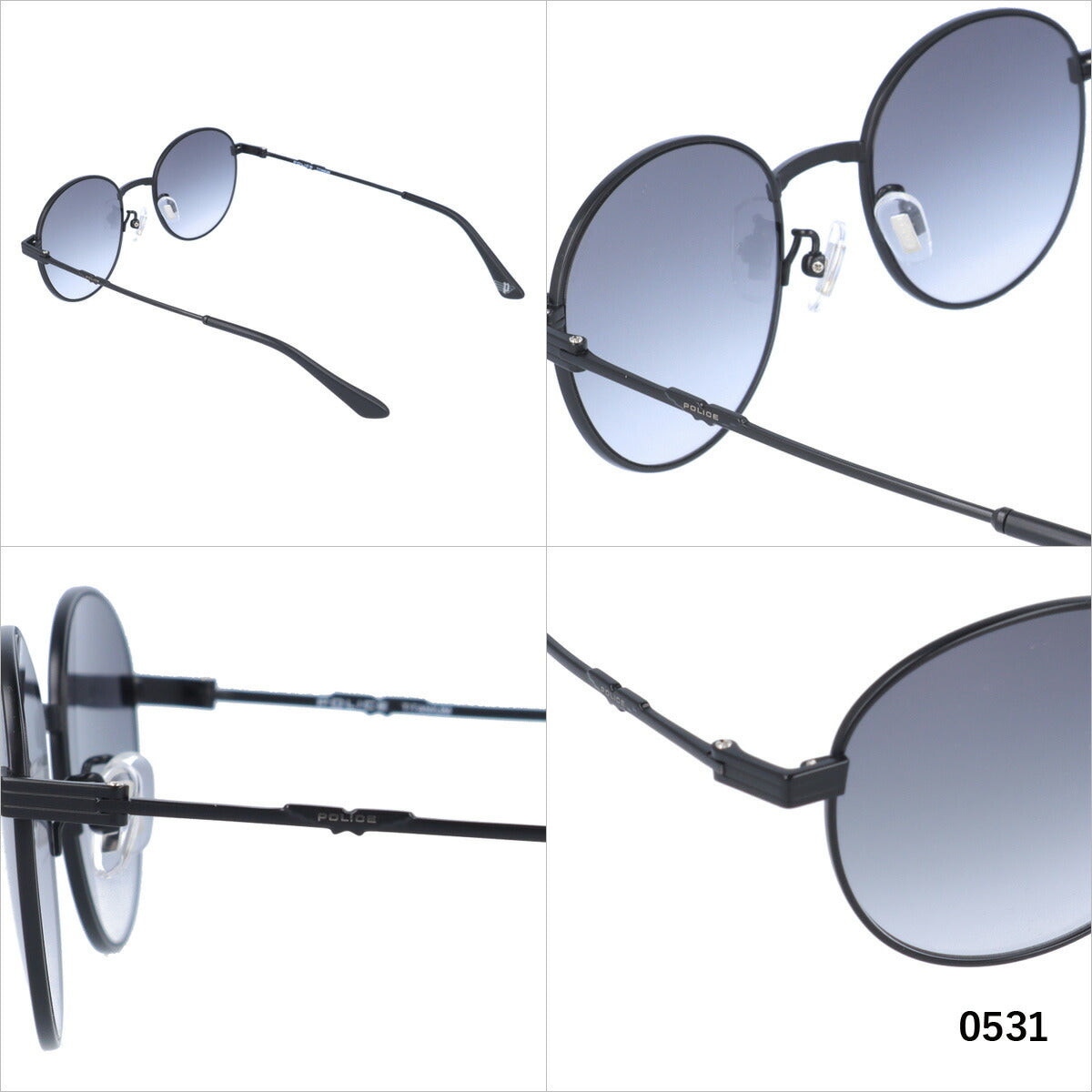 【国内正規品】ポリス サングラス ミラーレンズ POLICE SPLA64J 全3カラー 52サイズ ラウンド ユニセックス メンズ レディース ラッピング無料