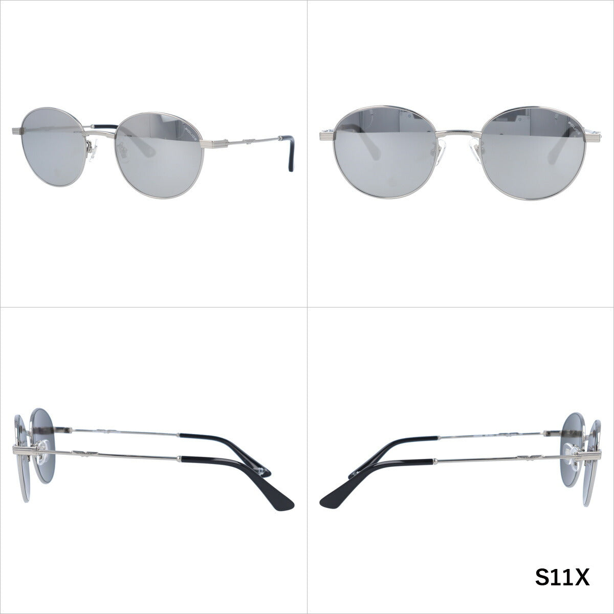 【国内正規品】ポリス サングラス ミラーレンズ POLICE SPLA64J 全3カラー 52サイズ ラウンド ユニセックス メンズ レディース ラッピング無料
