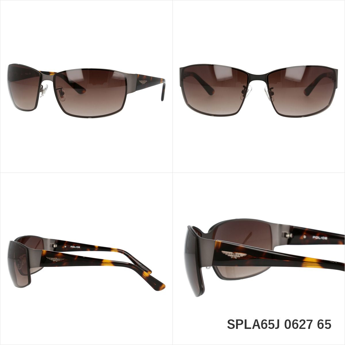 【国内正規品】ポリス サングラス POLICE SPLA65J 全4カラー 65サイズ スクエア ユニセックス メンズ レディース ラッピング無料