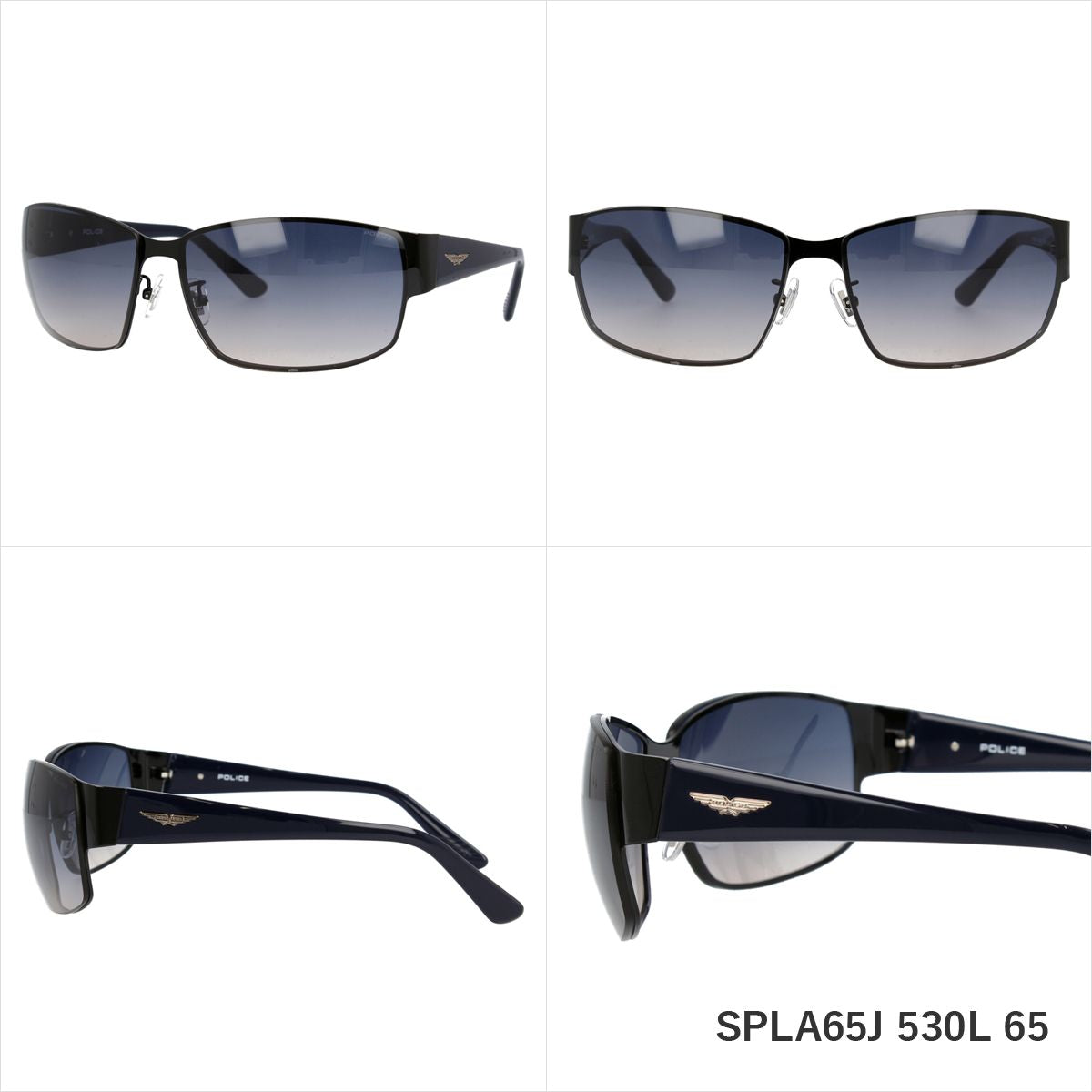 【国内正規品】ポリス サングラス POLICE SPLA65J 全4カラー 65サイズ スクエア ユニセックス メンズ レディース ラッピング無料